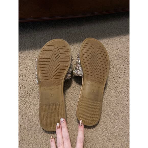 Women's Forever Link sparkly slip on flat Sandals size 6 - Picture 6 of 6